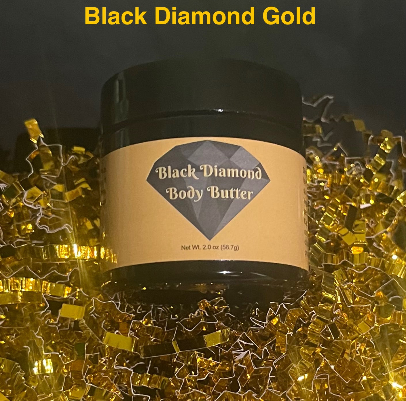 Black Diamond Body Butter (Gold) Formulated for Damaged Skin Conditions